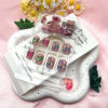 Picture of Valentine's Day Press on Nails Short Square Fake Nails Matte False Nails Press ons With Colorful Love Heart Designs Acrylic Stick on Nails Full Cover Artificial Valentines Nails for Women 24 Pcs