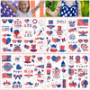 Picture of 4th of July Temporary Tattoo Kids : 8 Sheets Tattoo Stickers Complete Independence Day Collection, these patriotic tattoos are perfect for Memorial Day and all your 4th of July decorations. (Silver highlights)
