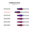 Picture of MelodySusie Professional Tornado Nail Drill Bits, 3/32'' Carbide Tungsten Multi-function Bits, Suitable for Manicure Pedicure Cuticle Gel Polishing, Salon Bits, Purple, Series Bit-X, 2XC