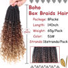 Picture of Beverlee Goddess Box Braids Crochet Hair 14 Inch Boho Box Braids 8 Packs Crochet Hair Bohemian Box Braids Crochet Braids Box Braids Curly Ends Messy Pre-looped Synthetic Curly Crochet Hair for Women