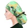 Picture of ABAMERICA Ponytail Scrub Caps for Women Surgical Caps Nurse Hat with Functional Ponytail Holder for Long Hair, Single or Satin-Lined