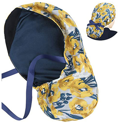 Picture of ABAMERICA Ponytail Scrub Caps for Women Surgical Caps Nurse Hat with Functional Ponytail Holder for Long Hair, Single or Satin Lined