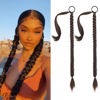 Picture of SEIKEA 2PCS Long Braid Ponytail Extension with Hair Tie Long Straight Wrap Around Hair Extensions Ponytail Soft Synthetic Hair Dark Brown with Copper Highlights 30 Inch (After Braided 27 Inch)