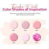 Picture of Modelones Poly Nail Gel Set, 6 Colors Pink Confetti Collection Nude Pink Glitter Colors Poly Extension Gel Enhancement Builder Nail Gel Pastel Summer Manicure DIY Home Salon Beauty Gift