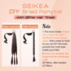 Picture of SEIKEA DIY Braid Ponytail Extension with Glitter Hair Tinsel, 26" Long Straight Braid Hair Extension with Hair Tie, Wrap Around Hair Extensions Ponytail Natural Soft Synthetic Hairpiece Black Brown