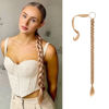 Picture of SEIKEA Upgraded Long Braid Ponytail Extension with Elastic Tie Straight Sleek Wrap Around Braid Hair Extensions Ponytail Golden Blonde Highlights 20 Inch (After Braided 16 Inch) 110 Gram