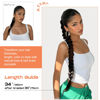 Picture of SEIKEA Upgraded Long Braid Ponytail Extension with Elastic Tie Straight Sleek Wrap Around Braid Hair Extensions Ponytail Golden Blonde Highlights 20 Inch (After Braided 16 Inch) 110 Gram