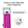 Picture of MelodySusie Acrylic Nail Clippers with 15pcs Magnet Sizers, Professional Nail Clippers Cutters for Long Acrylic Gel Nails Tips, Adjustable Stainless Nail Trimmer, Manicure Tool for Salon Home, Plum