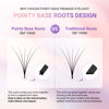 Picture of NAGARAKU Premade Fans Eyelash Extensions Premade Volume Fans Lash Extensions 120 Fans 5D 0.07C Curl 12mm Sharp Narrow Stem Clusters Thin Pointy Base Russian Fans Ready Volume Premade Lash Fan Fluffy
