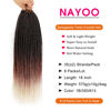 Picture of NAYOO Small Crochet Hair Senegalese Twist 18 Inch 8 Packs Ombre Braids Crochet Hair Pre-Looped, 35 Strands/Pack Crochet Twist Hot Water Setting, Ombre Crochet Hair for Black Women(18 Inch, 1B/350/613)