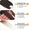Picture of NAYOO Small Crochet Hair Senegalese Twist 18 Inch 8 Packs Ombre Braids Crochet Hair Pre-Looped, 35 Strands/Pack Crochet Twist Hot Water Setting, Ombre Crochet Hair for Black Women(18 Inch, 1B/350/613)