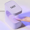 Picture of GAOY Mini UV Light for Gel Nails, Small Nail Cure Light with 2 Timers, U-Shaped LED Nail Lamp, USB Nail Dryer for Fast Curing, Purple