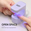 Picture of GAOY Mini UV Light for Gel Nails, Small Nail Cure Light with 2 Timers, U-Shaped LED Nail Lamp, USB Nail Dryer for Fast Curing, Purple