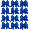 Picture of DEEKA 12PCS 8" Large Cheer Hair Bows Ponytail Holder Handmade for Teen Girls Softball Cheerleader Sports-Royal Blue