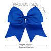 Picture of DEEKA 12PCS 8" Large Cheer Hair Bows Ponytail Holder Handmade for Teen Girls Softball Cheerleader Sports-Royal Blue