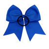 Picture of DEEKA 12PCS 8" Large Cheer Hair Bows Ponytail Holder Handmade for Teen Girls Softball Cheerleader Sports-Royal Blue