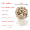 Picture of KETHBE Messy Bun Hair Piece Tousled Updo Hair Buns Extension Elastic Hair Band Hair Pieces Curly Hair Bun Scrunchie For Women (Highlights Blonde)