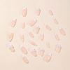 Picture of LPOODDNU Almond Press on Nails White French Tip Fake Nails Medium Length Acrylic Nails Press ons with Bow Charms Designs Cute White Pearls Glue on False Nails Reusable Stick on Nails 24pcs
