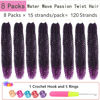Picture of Passion Twist Hair Purple 24 Inch 8 Packs Passion Twist Crochet Hair Braiding Hair Long Bohemian Spring Twist Hair Crochet Braids Synthetic Hair Extension (24 Inch, T1B/Purple)