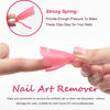 Picture of Gel Nail Polish Remover Tools Kit, with 10 Pcs Nail Clips, 400 Pcs Lint Free Nail Wipes, Nail Files 100/180, Buffer Block 400/4000, Nail Brush, Cuticle Pusher, Cuticle Peeler (Pink)