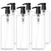 Picture of Bar5F Empty Shampoo Bottles with Pumps (32oz/1Liter/Large) BPA-Free PETE1 Plastic Bottle Crystal-Clear (Pack of 6)