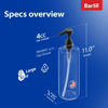 Picture of Bar5F Empty Shampoo Bottles with Pumps (32oz/1Liter/Large) BPA-Free PETE1 Plastic Bottle Crystal-Clear (Pack of 6)