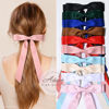 Picture of 10PCS Silky Satin Hair Bows Hair Clip Ribbon Accessories Ponytail Holder Slides Metal Clips French Barrette Hair Bow for Women Girls Toddlers Teens Kids
