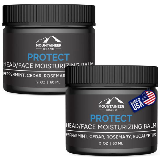 Picture of Mountaineer Brand Bald Head Care For Men | Protect Moisturizing and Post-Shave Healing Balm | Non-Greasy Scalp and Face Matte Moisturizer Lotion | Natural Botanical Blend | 2 pack 2oz