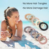 Picture of 79STYLE 30pcs Spiral Hair Ties No Crease Coil Hair Ties Platics Coiled Phone Cord Ponytail Holder Large Sprial Hair Scrunchies For Women Thick Curly Hair Girls