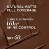 Picture of IT Cosmetics CC+ Cream Natural Matte Foundation with SPF 40 - Shine-Reducing & Long-Wear Full Coverage Foundation For Oily Skin - With Hyaluronic Acid - Non-Comedogenic, Deep Mocha - 1.08 fl oz