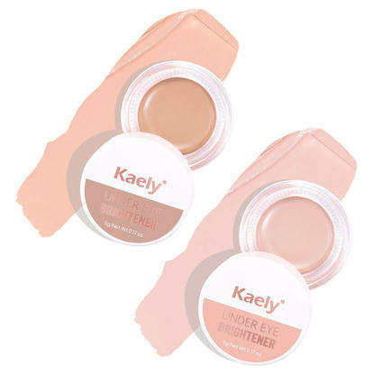 Picture of evpct 2Pcs under Eye Brightener, Nourishing Luminous under Eye Concealer Color Corrector for Dark Circles, Waterproof Naturactor Concealer Pot make up for face Eye Ring corrector de ojeras, 05# & 08#