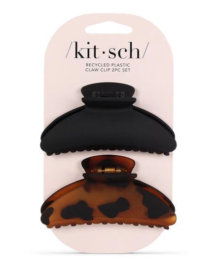 Picture of Kitsch Medium Claw Clips, Medium Hair Clips for Women, Stylish Hair Claw Clips for Thick Hair & Thin Hair, Cute Medium Hair Clip & Claw Clip for Teen Girls, Hair Accessories, 2pc set