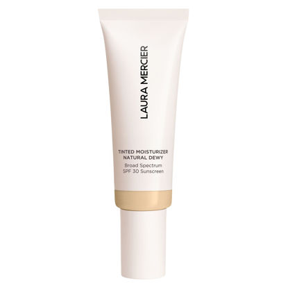 Picture of Laura Mercier Tinted Moisturizer Natural Dewy with SPF 30: 24HR+ Hydration, Long Lasting, Sheer to Light, Buildable Coverage, Dewy Finish, Improve Skin Tone and Texture, Skin Tint, Birch