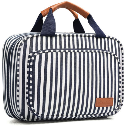 Picture of Toiletry Bag for Women Large Capacity Hanging Travel Toiletry Organizer for Traveling Women with 4 Compartments & 1 Hanging Hook Travel Comestic Makeup Bag for Full Size Toiletries