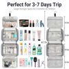 Picture of Toiletry Bag for Women Large Capacity Hanging Travel Toiletry Organizer for Traveling Women with 4 Compartments & 1 Hanging Hook Travel Comestic Makeup Bag for Full Size Toiletries
