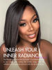 Picture of LUVME HAIR 12 Inch Light Yaki Straight Bob Wig Human Hair, Undetectable HD Lace Glueless Bob Wigs Human Hair Pre Plucked, Pre Cut Lace Wig Short Black Blunt Cut Bob Wigs