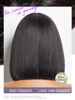 Picture of LUVME HAIR 12 Inch Light Yaki Straight Bob Wig Human Hair, Undetectable HD Lace Glueless Bob Wigs Human Hair Pre Plucked, Pre Cut Lace Wig Short Black Blunt Cut Bob Wigs