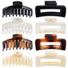 Picture of laxizar Claw Clip Hair Clip 8 Pack 4.3 Ihch Rectangular Hair Clips for Women Girls Large Hair Jaw Clips Hair Clamps