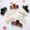 Picture of laxizar Claw Clip Hair Clip 8 Pack 4.3 Ihch Rectangular Hair Clips for Women Girls Large Hair Jaw Clips Hair Clamps