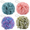 Picture of BTYMS 4 Pieces Bath Sponge Shower Loofahs 60g Mesh Pouf Bath Puffs Shower Scrunchies Bath Poufs for Shower