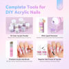 Picture of Saviland Acrylic Nail Kit with Everything: 10 Colors Acrylic Powder Clear Liquid Monomer 48W Nail Lamp 20000RPM Nail Drill Complete Tools Home Manicurist Nail Extensions