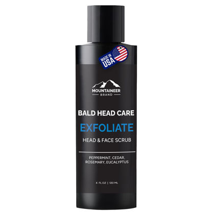 Picture of Mountaineer Brand Bald Head Care For Men | Exfoliate Head/Face Scrub | All Natural Exfoliating Scalp | Daily Grooming Head and Face Care Wash for Sensitive Skin | Refreshing Natural Scent 4oz