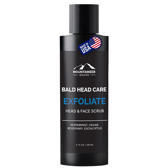 Picture of Mountaineer Brand Bald Head Care For Men | Exfoliate Head/Face Scrub | All Natural Exfoliating Scalp | Daily Grooming Head and Face Care Wash for Sensitive Skin | Refreshing Natural Scent 4oz