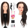Picture of ZOMOI Mannequin Head 70% Human Hair 28"Cosmetology Practice Mannequin Head with Hair Makeup Doll Head for Practice（No makeup 4#）