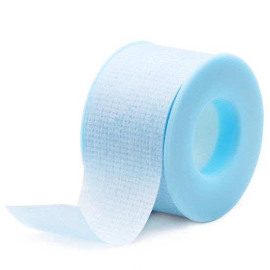 Picture of Embagol Lash Tape for Eyelash Extensions Blue Eyelash Tape for Extensions Sensitive Silicone Gel Easy Tear Breathable Medical Microporous Eyelash Extension Tape (0.98in 3.9yd, 1 Roll)