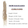 Picture of BOHOBABE 18 Inch New Faux Locs With Curly End 6 Packs Soft Locs Crochet Hair 72 Strands Long Natural Brown Crochet Braids (6Packs,613#)
