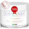 Picture of Saviland White Acrylic Powder - 30g Professional Acrylic Nail Powder for Acrylic Nails Extension, 3D Nail Art Polymer Powder, No Need Nail Lamp