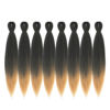 Picture of DIFUNEE Pre-stretched Braiding Hair - 24 Inch 8 Packs Ombre Blonde Longt Braiding Hair For Twist or Box Braids, Yaki Texture Hot Water Setting Synthetic Braiding Hair Extensions (24 Inch, T27-8P)