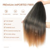 Picture of DIFUNEE Pre-stretched Braiding Hair - 24 Inch 8 Packs Ombre Blonde Longt Braiding Hair For Twist or Box Braids, Yaki Texture Hot Water Setting Synthetic Braiding Hair Extensions (24 Inch, T27-8P)