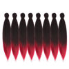 Picture of DIFUNEE Pre-stretched Braiding Hair - 24 Inch 8 Packs Ombre Red Long Braiding Hair For Twist or Box Braids, Yaki Texture Hot Water Setting Synthetic Braiding Hair Extensions (24 Inch, T530-8P)